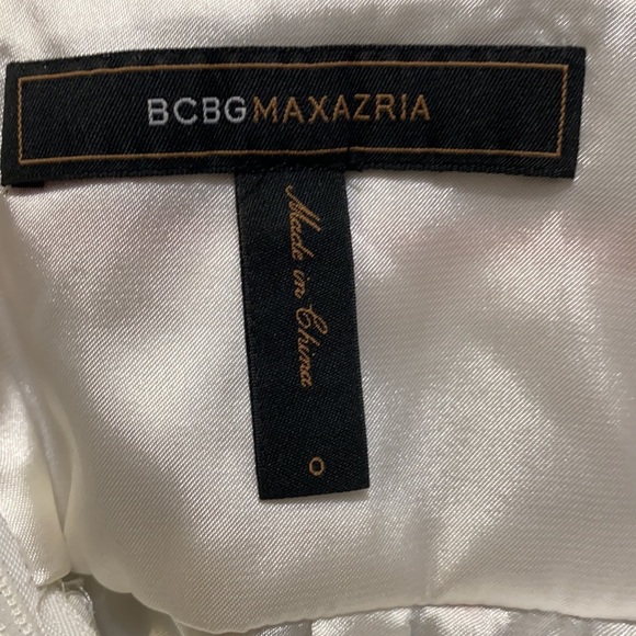 BCBG Cascading Front Silk Short Dress - Picture 4 of 4